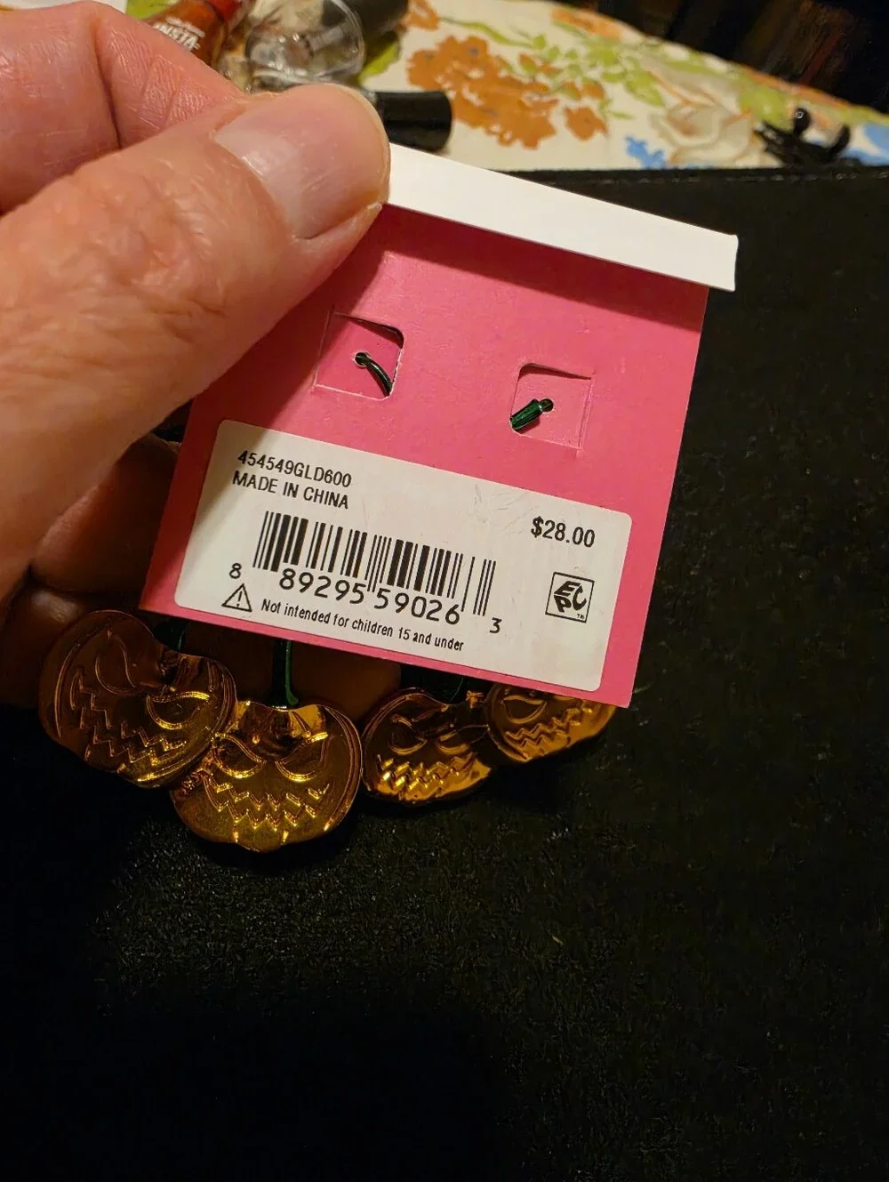 Betsey Johnson Cherry Jack O Lantern Earrings